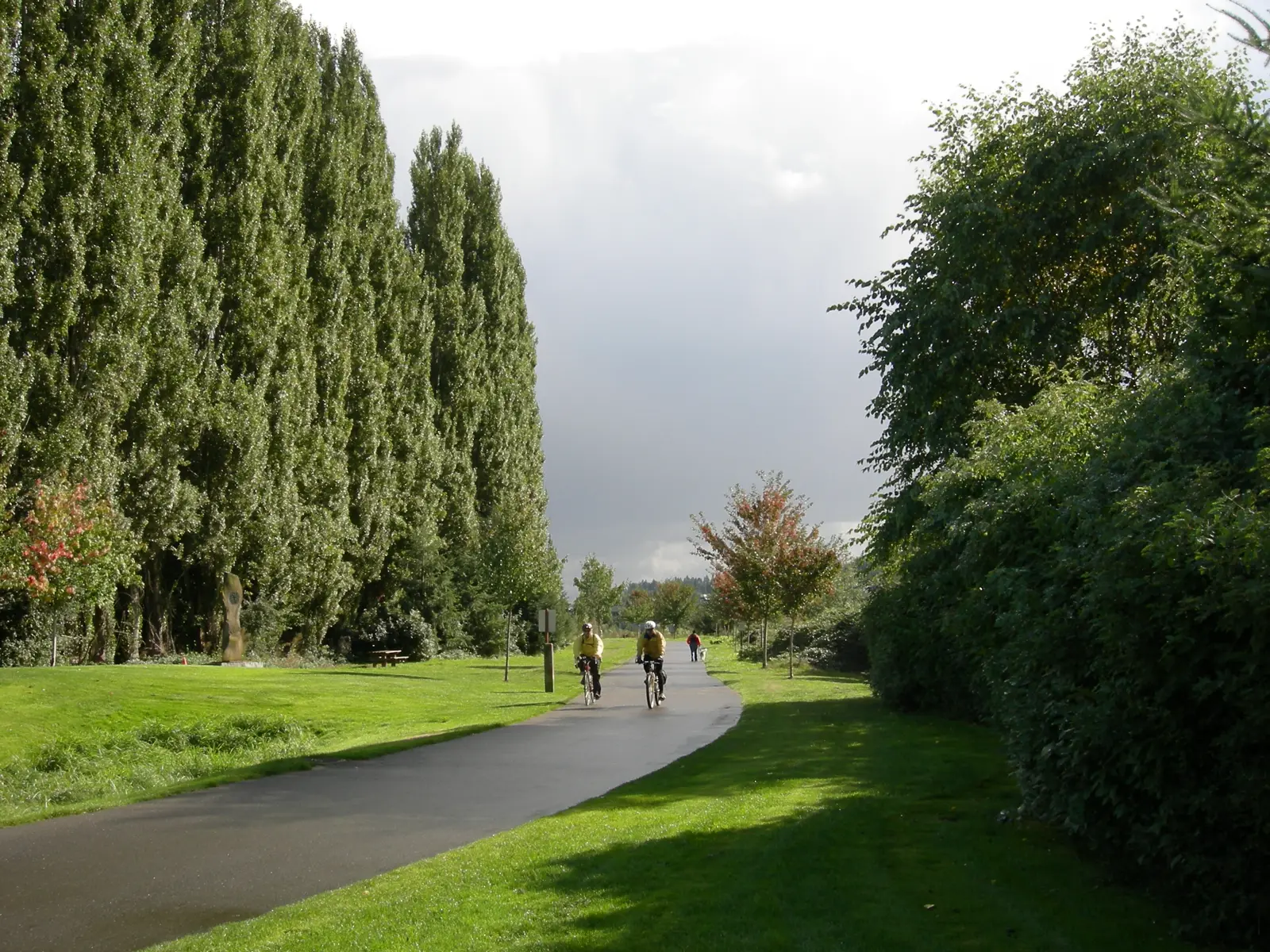 Sammamish River Trail as it passes through Woodinville, Washington.