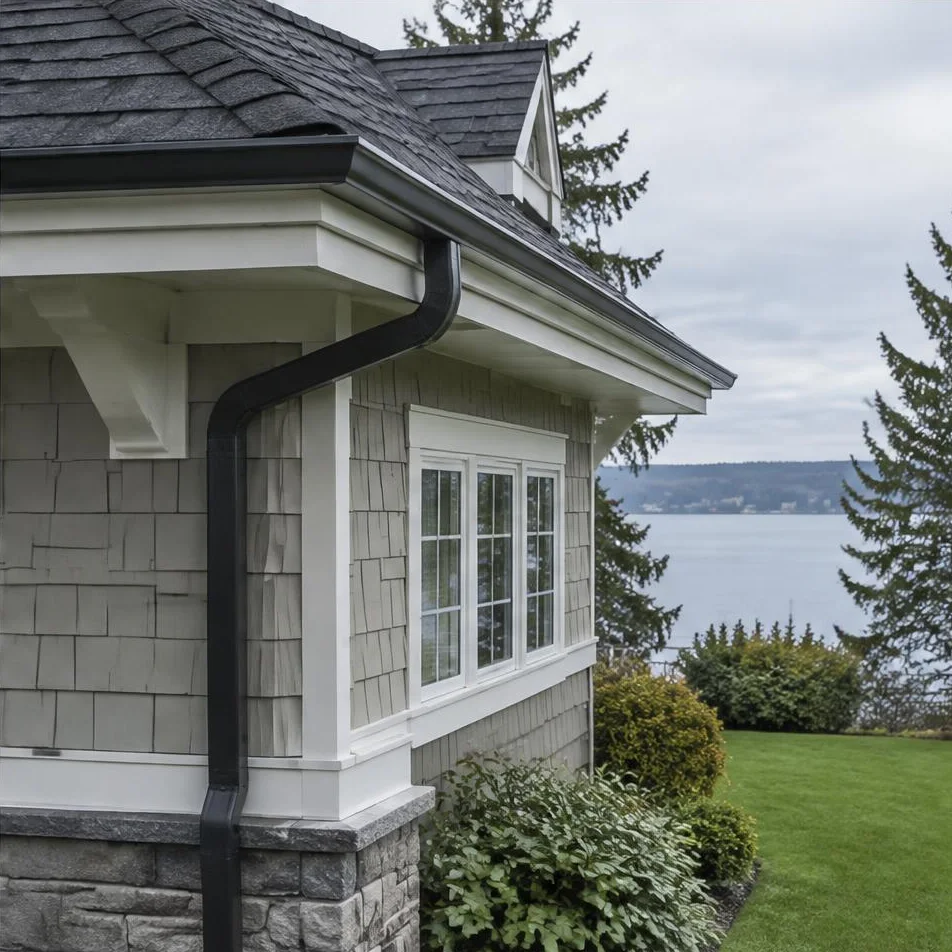 Illustrative service photograph of gutters at a Houghton, Kirkland residential home.