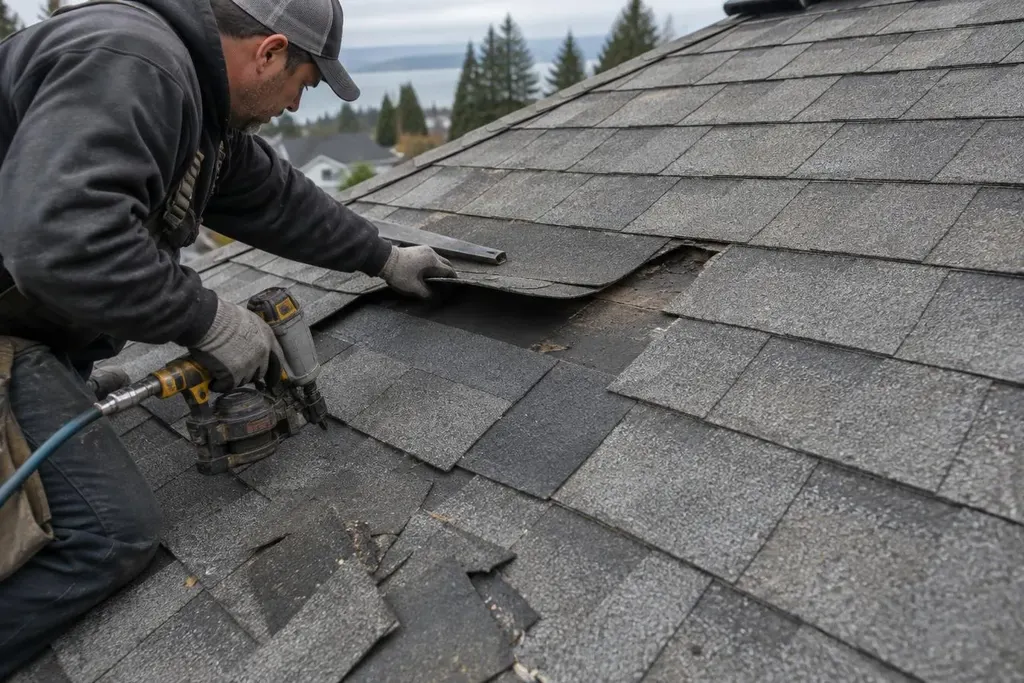 Roof repair: illustrative service photo for homeowners in Bothell, WA, not a documented local job